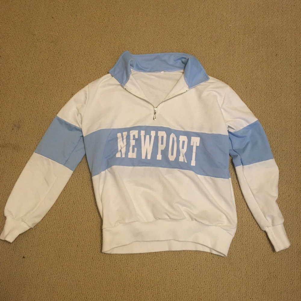 Light blue Newport Quarter zip Pullover